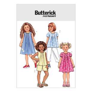 Butterick Pattern B4176 Girls' Top Dress Shorts & Pants