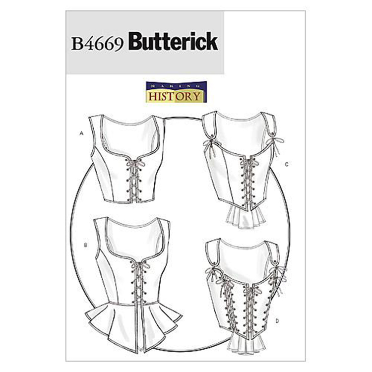 Butterick Sewing Pattern B4669 Misses' Corsets White