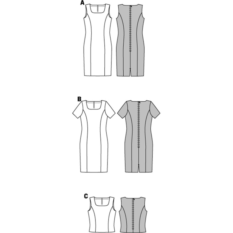 Burda Pattern 7972 Women's Dress And Top  12 - 24