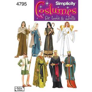 Simplicity Pattern 4795 Unisex Costumes  X Small - X Large