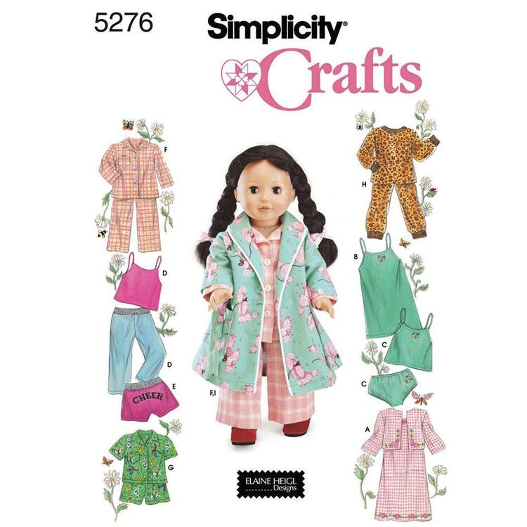 Simplicity Pattern 5276 Dolls Clothes