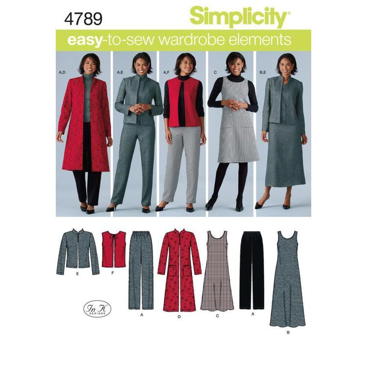 Simplicity S4789 Women's Trousers, Jacket & Dress Pattern