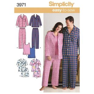Simplicity Pattern 3971 Unisex Sleepwear