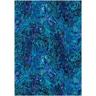 Kiwiana Crazy Paua 112 cm Cotton Fabric Blue 112 cm