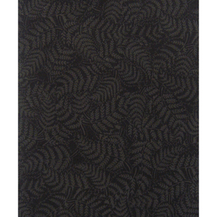 Kiwiana Fern 112 cm Cotton Fabric Black 112 cm