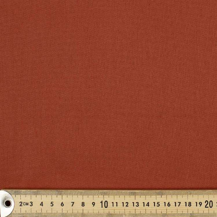 Plain 112 cm Cotton Drill Fabric Rust