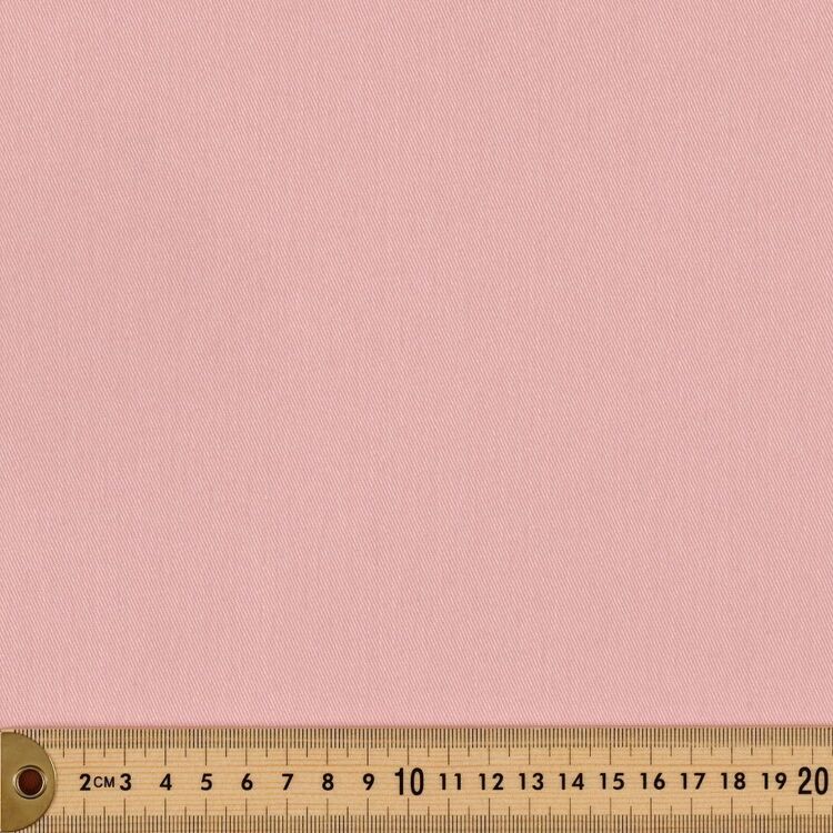 Plain 112 cm Cotton Drill Fabric Shell Pink