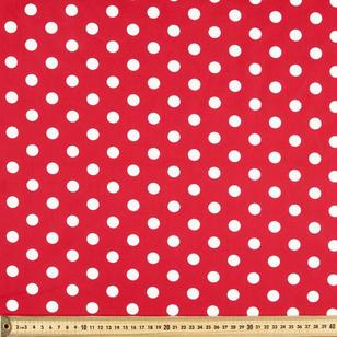 Spots Printed 112 cm Cotton Fabric Red