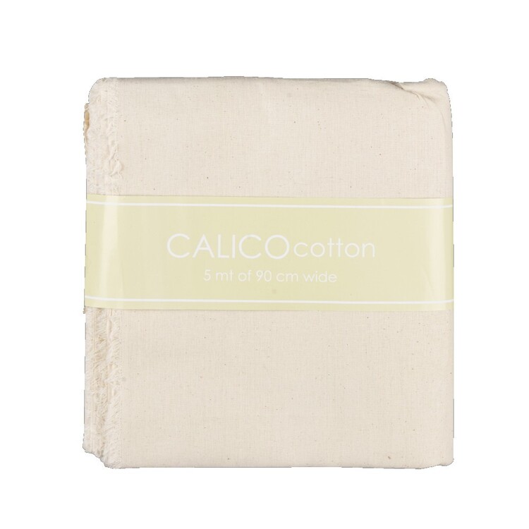 Precut Calicraft Calico Fabric  Natural 90 cm x 5 m