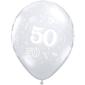 Qualatex 50th Latex Balloon Diamond Clear
