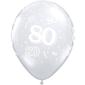 Qualatex 80th Latex Balloon Diamond Clear