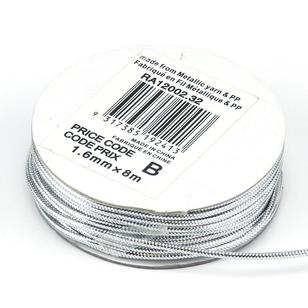 Celebrate 1.6 mm Lurex Cord Silver 1.6 mm x 8 m