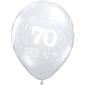 Qualatex 70th Latex Balloon Diamond Clear