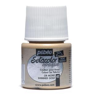 Pebeo Setacolour Shimmer Colour Paint Gold 45 mL