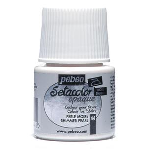 Pebeo Setacolour Shimmer Colour Paint Pearl 45 mL