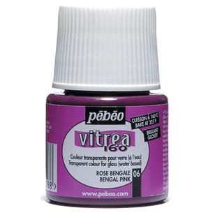 Pebeo Vitrea 160 Gloss Colour Paint Bengal Pink 45 mL