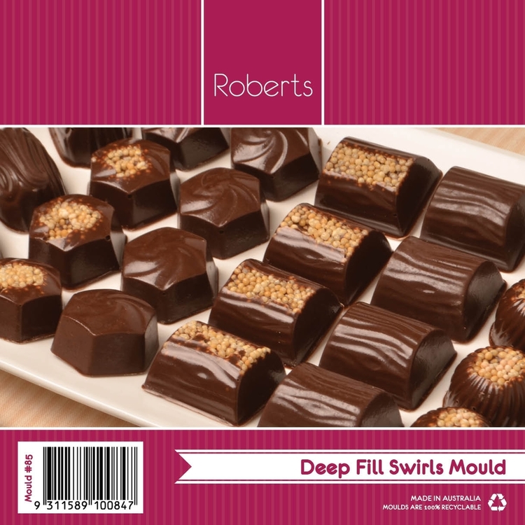 Roberts Pattern & Swirls Deep Filling Chocolate Mould Clear