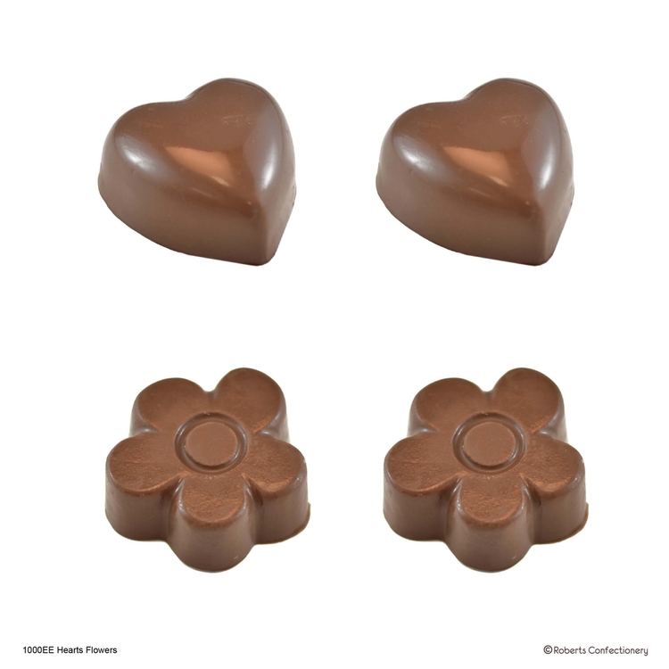 Roberts Flower & Hearts Chocolate Mould Clear