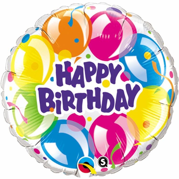 Qualatex Birthday Sparkling Foil Balloon Multicoloured 45 cm