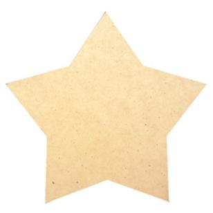 Crafters Choice Wood Five Point Star Placemat Natural