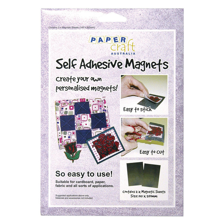 Papercraft Magnet Self Adhesive 2 Pack Black