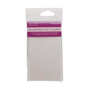 Papercraft 3D Foam Squares 60 Pack White 12 mm