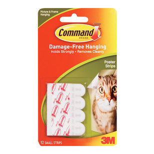 3M Command Poster Strips White