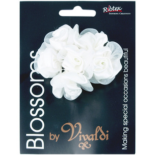 Vivaldi Blossoms 6 Head Medium Roses With Sheer Petals Cream Medium
