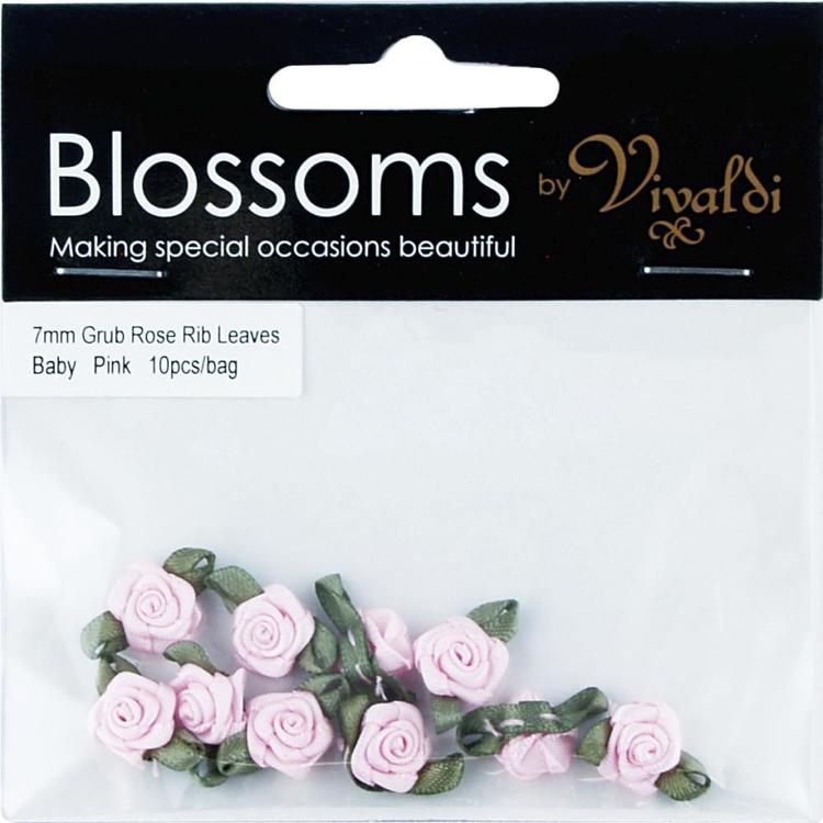 Vivaldi Blossoms Grub Roses With Ribbon Leaves