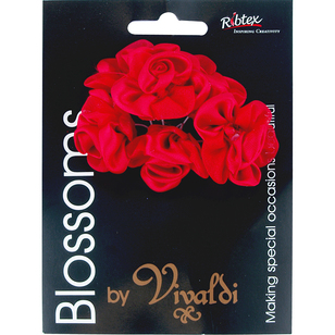 Vivaldi Blossoms 6 Head Medium Roses Red Medium