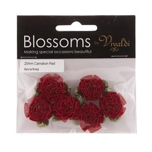 Vivaldi Blossoms Carnations Red 20 mm