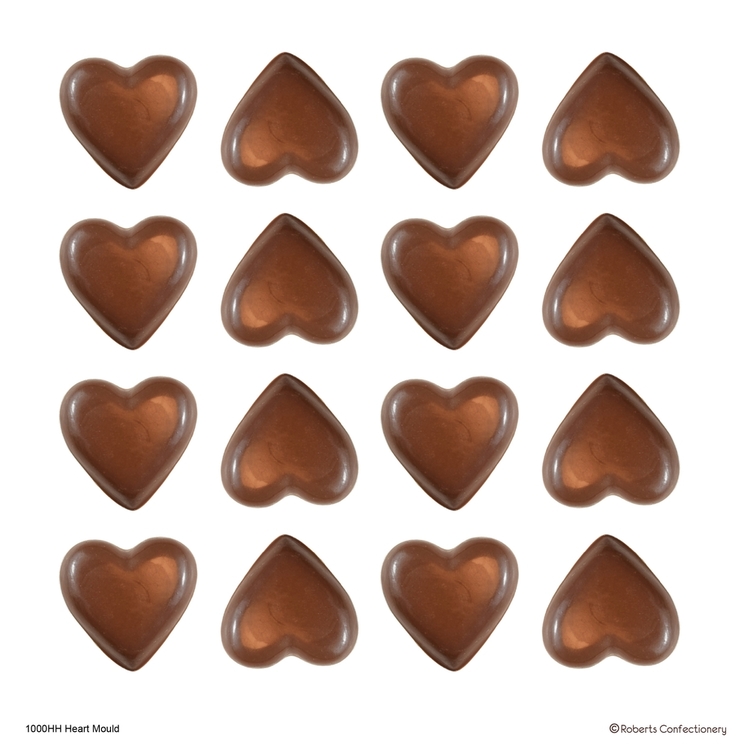 Roberts Plain Hearts Chocolate Moulds Clear