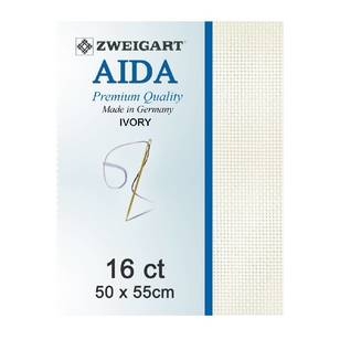 Aida 16 Count Fat Quarter Ivory