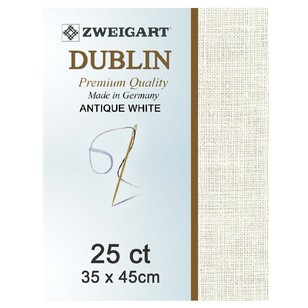 Zweigart Dublin 35 x 45 cm Linen Pre Cut Antique White 35 x 45 cm
