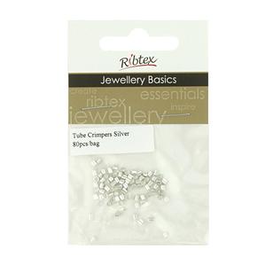 Ribtex Jewellery Basics Tube Crimpers Silver 2 mm