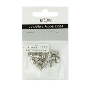 Ribtex Jewellery Accessories Tube Spacer With Target Silver