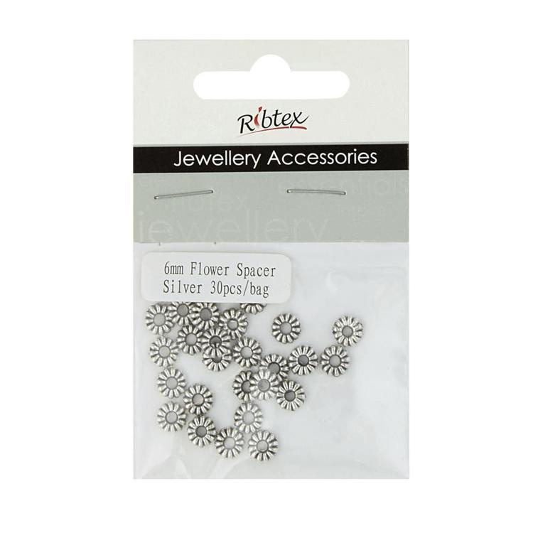 Ribtex Jewellery Accessories Flower Spacer Silver