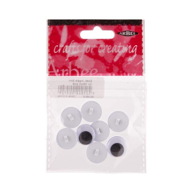 Arbee Sew On Joggle Eyes 8 Pack