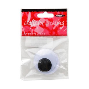 Arbee Sew On Joggle Eyes 2 Pack Black 35 mm