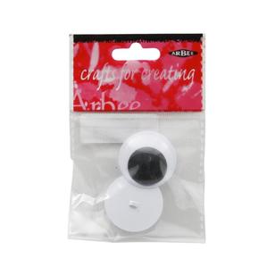 Arbee Sew On Joggle Eyes 2 Pack Black 35 mm