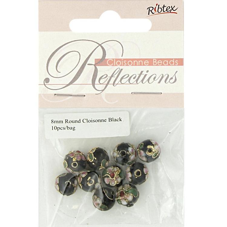 Ribtex Reflections Round Cloisonne Beads
