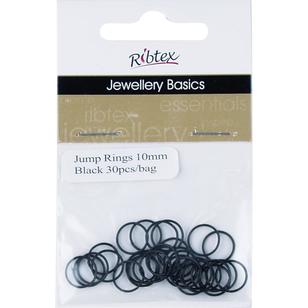 Ribtex Jewellery Basics Jump Rings 30 Pack Black 10 mm