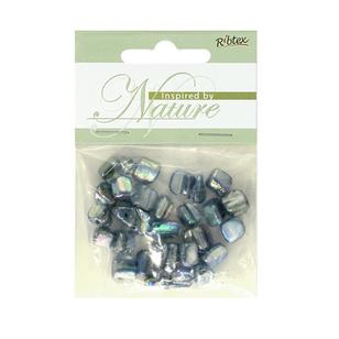 Ribtex Inspired by Nature Small Lustre Shell Cubes Turquoise 8 mm