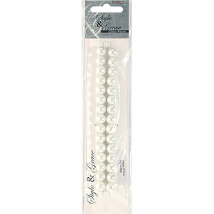 Ribtex Style & Grace Glass Pearls 30 Pack White 10 mm