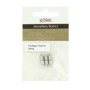 Ribtex Jewellery Basics Magnetic Oblong Clasp Silver 15 mm