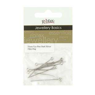 Ribtex Jewellery Basics 35 mm Eye Pins Silver 35 mm