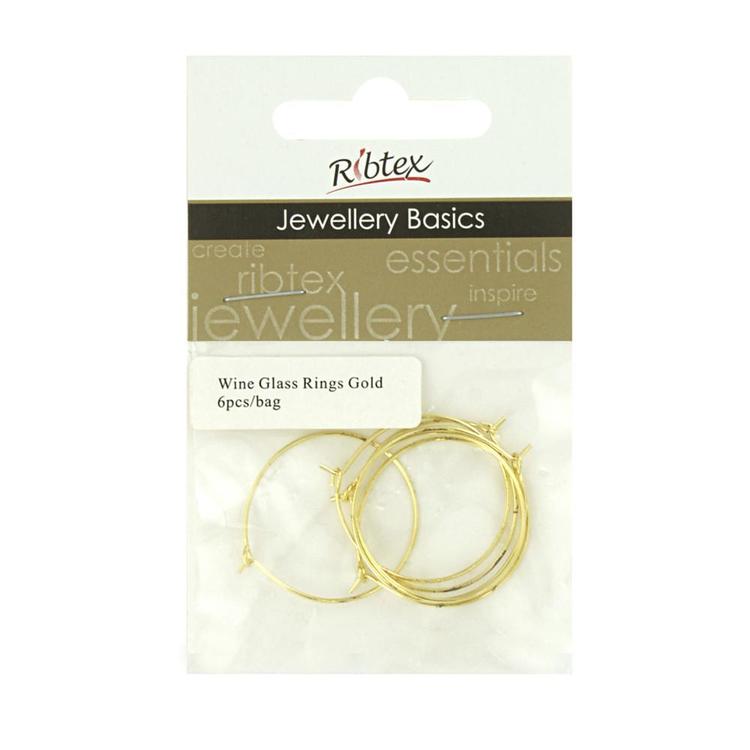 Ribtex Jewellery Basics Wine Glass Rings Gold