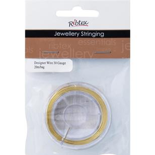 Ribtex Jewellery Stringing 20 M Designer Wire Gold