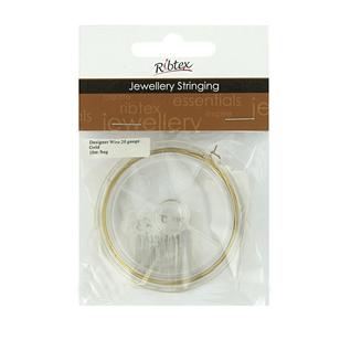 Ribtex Jewellery Stringing 10 M Designer Wire Gold
