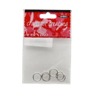 Arbee Metal Rings 6 Pack Silver